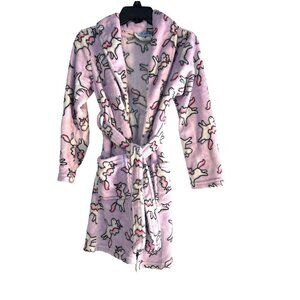 Lightening Bug Girls Unicorn Robe Purple Size 7-8